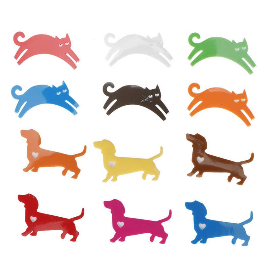 24pcs Silicone Cat Dog Animals Shapes Glass Marker Drinking Cup Identifier Party Sign