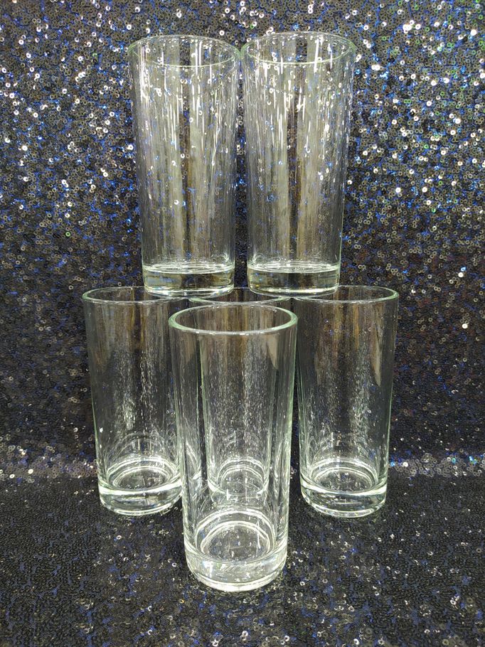 Water drinking glass 6 piece set , Transparent Glass Set