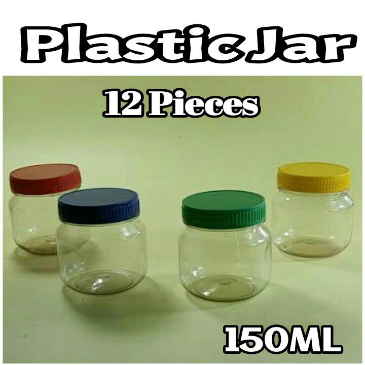 Premium Plastic jar Set- Masala Storage Jar -12ps-150ml