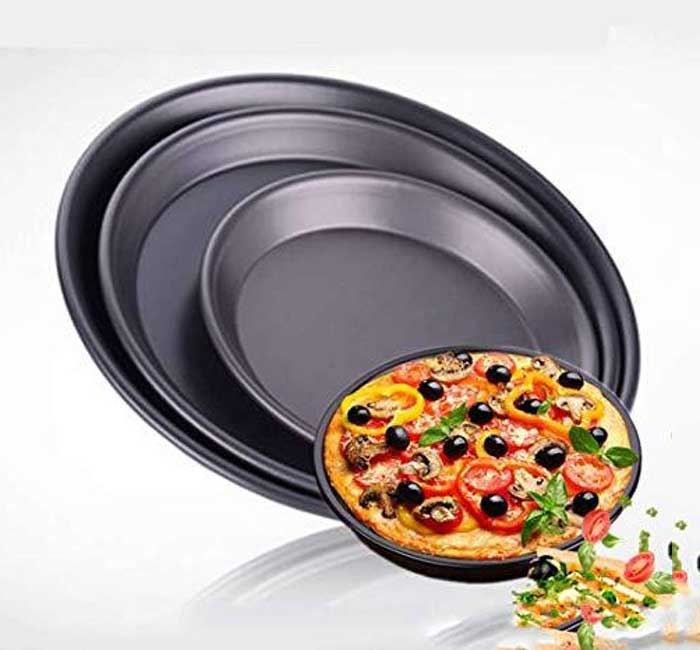 Pizza Pan 3 Pieces  Set - Black Colour