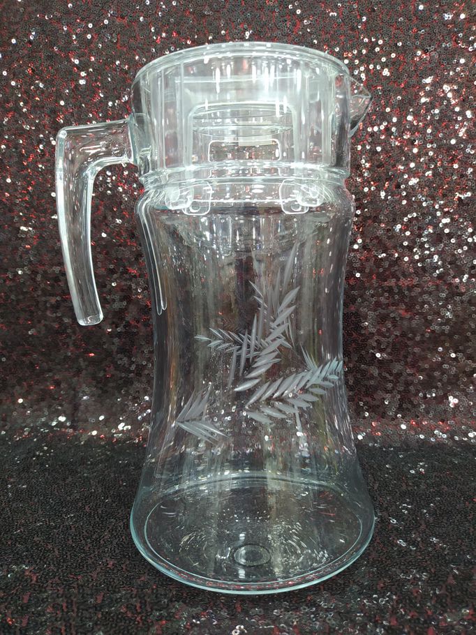 Crystal Transparent Hand Design Glass Water Jug And Juice Jug And Pitcher With Lid Water Jug/ glass juice jar 1.7 litres
