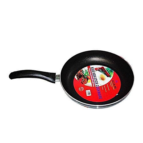 28 CM Non Stick Fry Pan with Glass Lid - Black