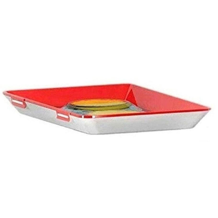 Creative Vacuum Fresh-keeping Tray Food Preservation Tray Kitchen Tools - red