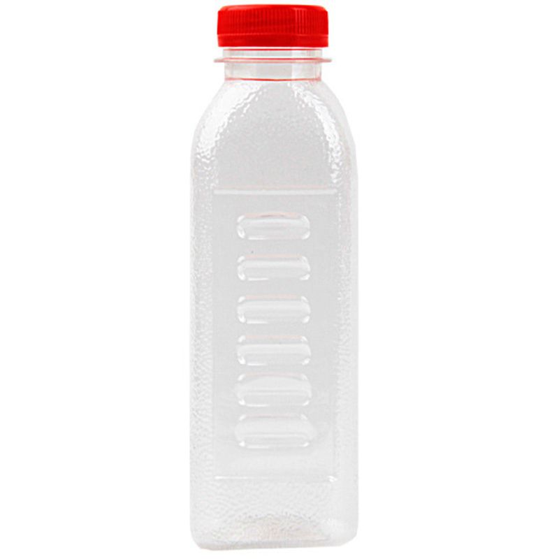 10Pcs 400Ml Disposable Plastic Empty Bottles Transparent Bottles with Scale