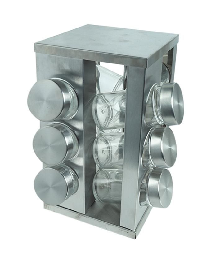 Spice Container Set of 6 - Silver