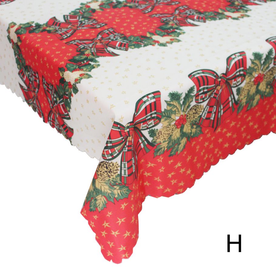 150x180cm Christmas Themed Printing Table Cloth Rectangle Desk Cover Party Decor