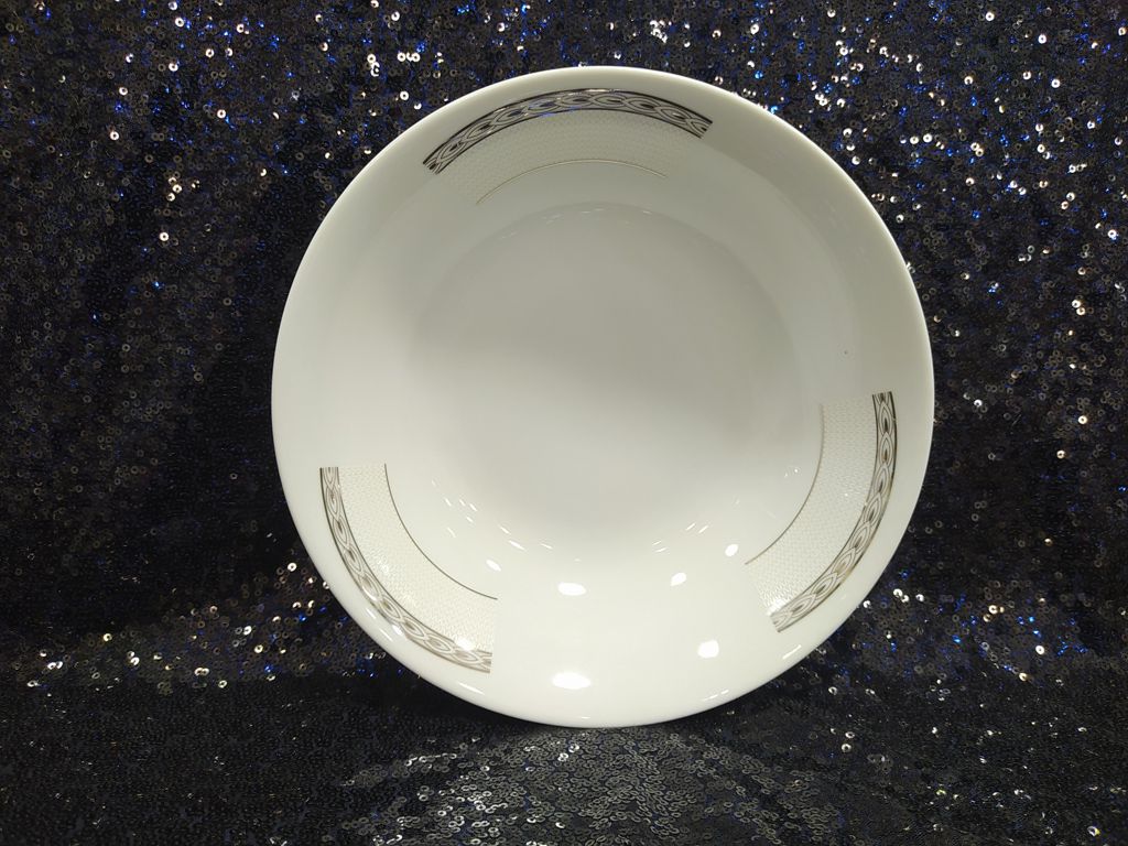 1 Pcs Ceramic Carry Bowl, 1Pcs Exclusive Dinner Curry Bowl, Serving Bowl Flower Design