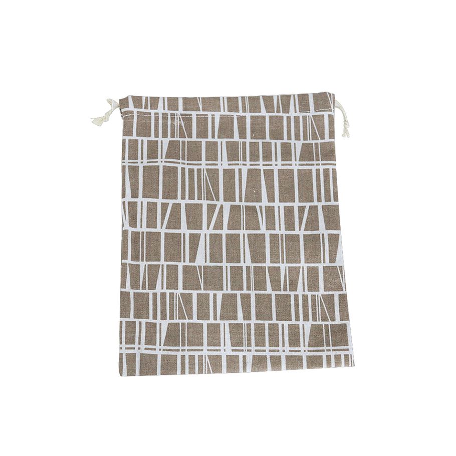 Cotton Linen Drawstring Flamingo/Bear/Plaid Sundries Storage Bag Gift Bra Pouch