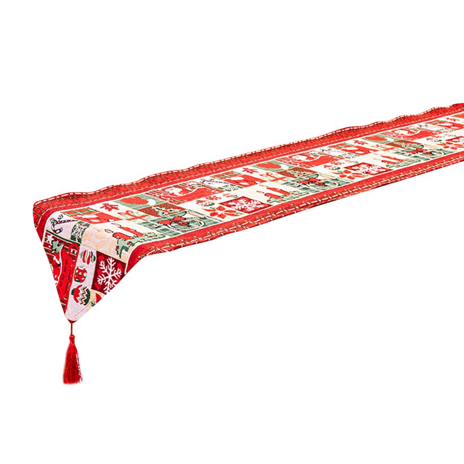 Christmas Table Runner - Holiday Table Runners for Dining Room, Snowflake Dining Cloth for Xmas Table Decorations, A