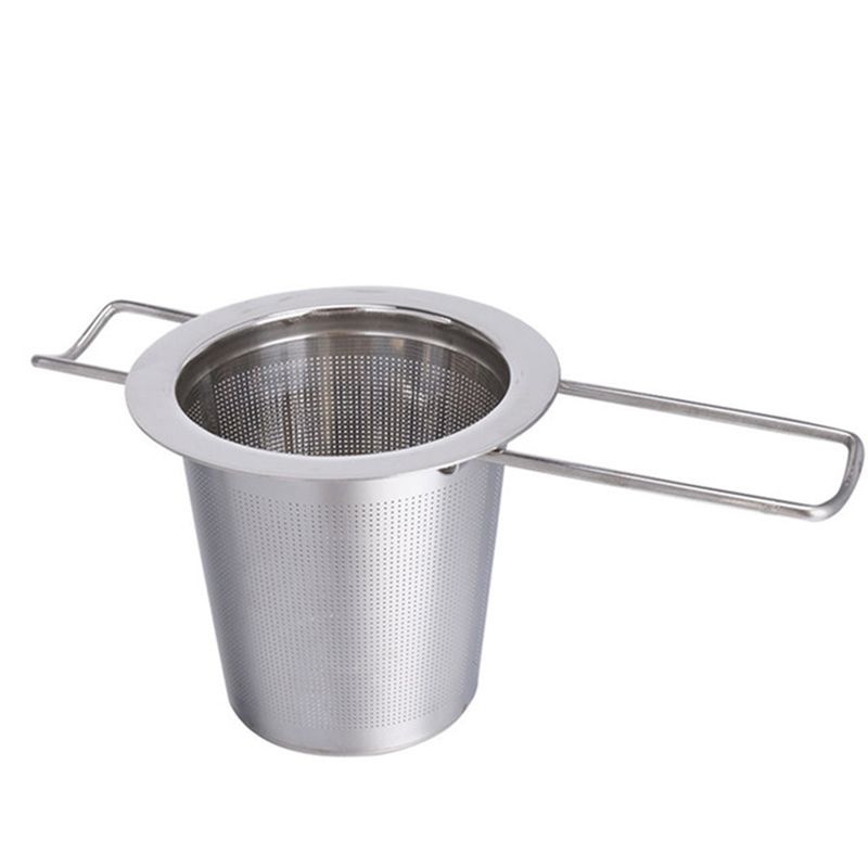 Individual 1pc Stainless Steel Tea Infuser Filter Long Handle Folding Tea Strainer Reusable Tea Filter Basket for Brewing Loose Leaf Tea Exquisite Product
