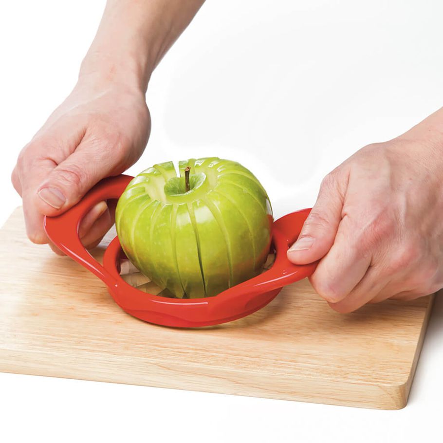 Stainless Steel Fruit Apple Cutter - Red Color