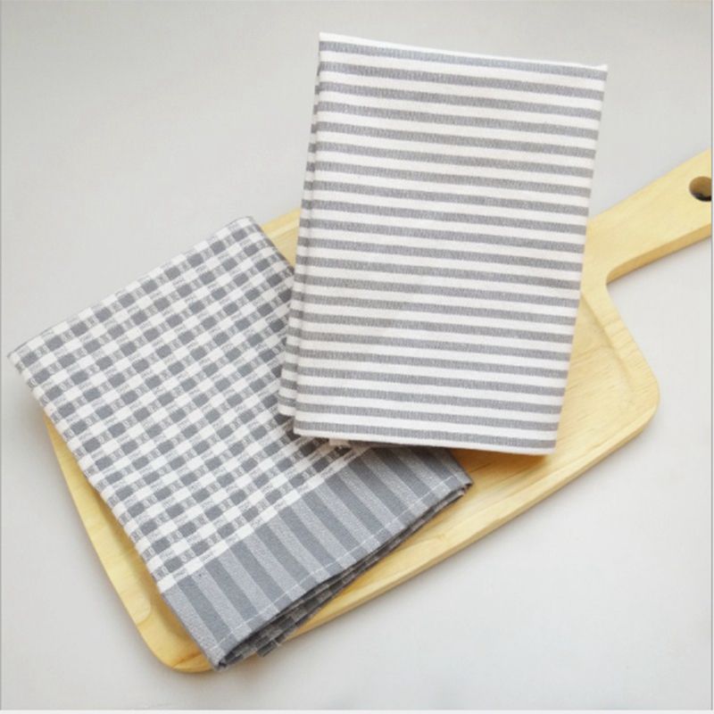 6Pcs Cotton Table Napkins Cloth Tea Towel Absorbent Dish Cloth Scouring Pad Kitchen Towels Cleaning Cloth Handkerchief Party Dinner Placemat