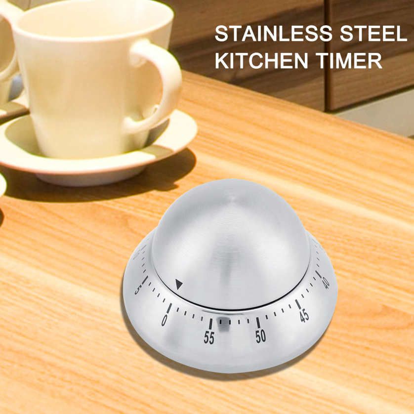 60 Minutes Yoga Baking Home Kitchen Timer Countdown Alarm Stainless Steel