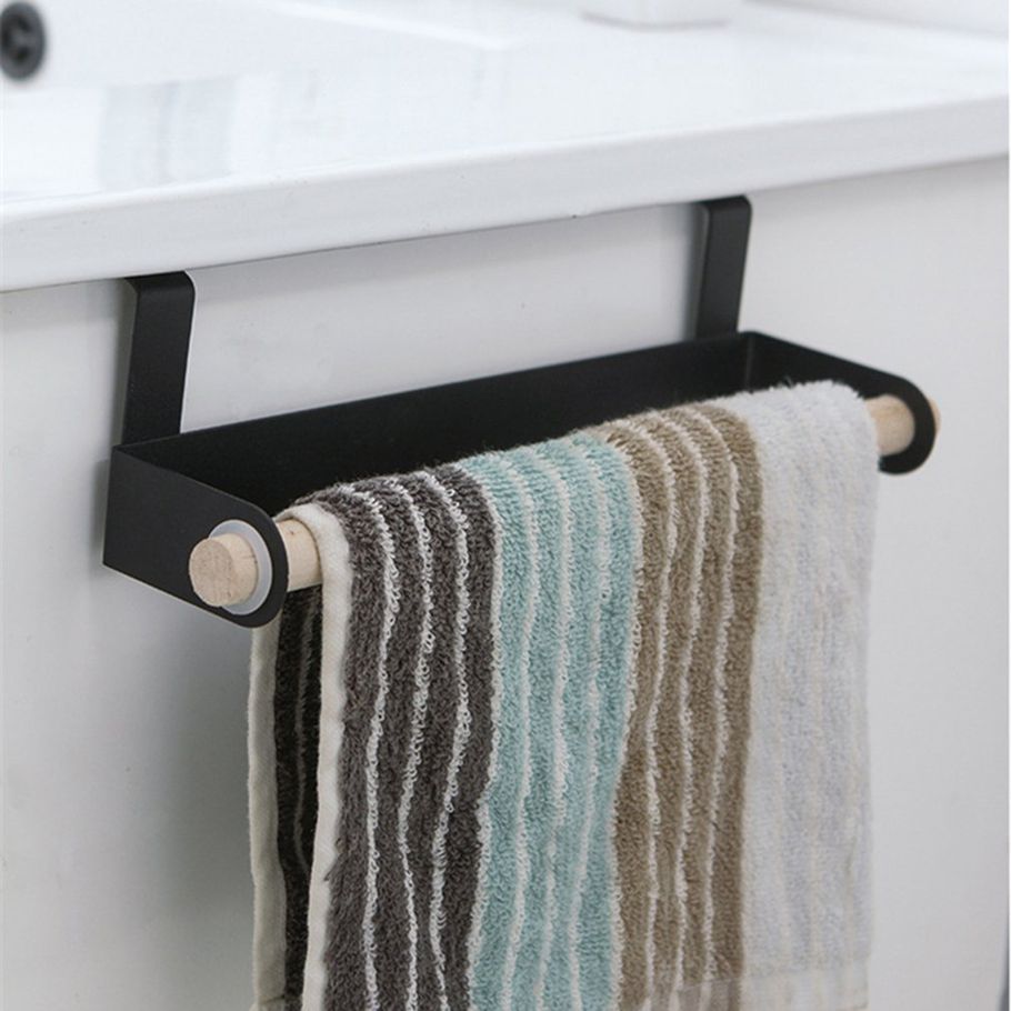 Home Kitchen Paper Holder Hanger Tissue Towel Rack Door Hanging Organizer