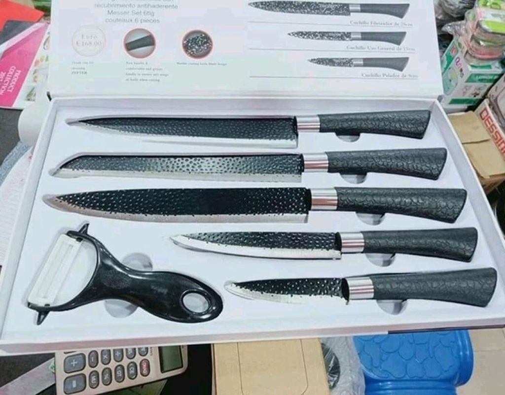 6pcs Kitchan Knife Set Non-Stick Coating