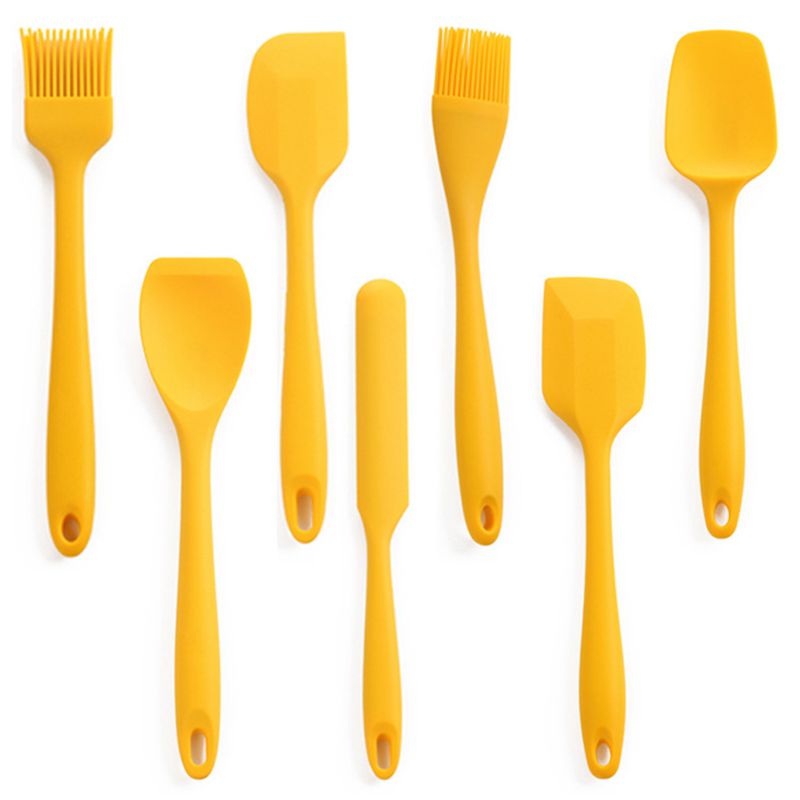 7 Pcs Silicone Spatula Set - Heat Resistant Spatula Kitchen Utensils Set for Cooking, Baking and Mixing