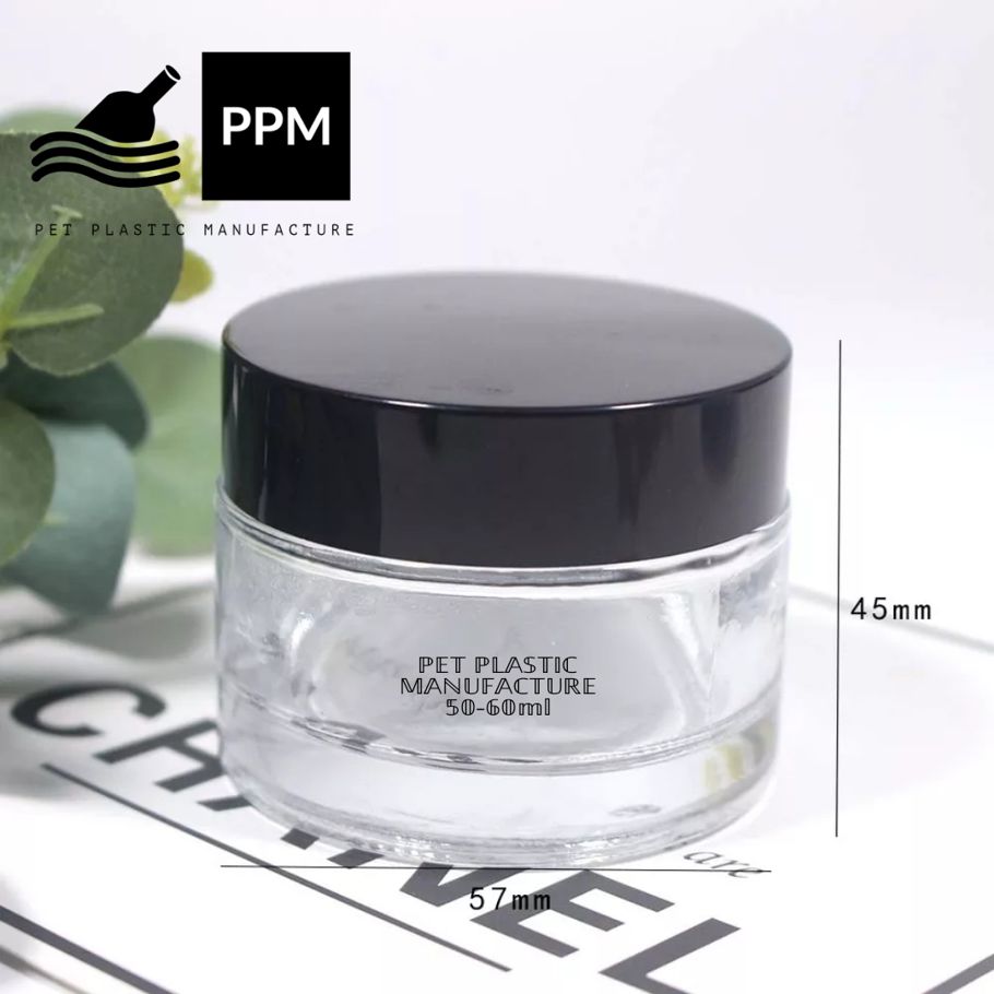 Cream Jars For Cosmetics Beauty Product 5 Piece Combo 50-60Ml Hard Plastic Empty Jars Travel & Tools