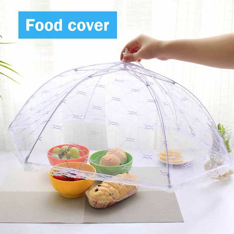 Umbrella Type Folding Round Net Food Cover (Size 14×14×8 Inches open Time)