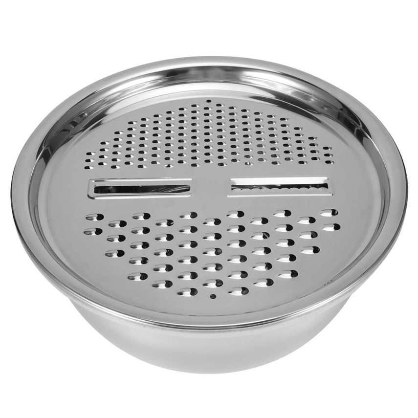 Kitchen Grater Set Bowl Multi‑Function Stainless Steel Drain Basin Rice Washing Strainer