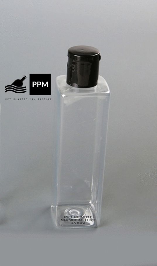 Plastic Oil Bottle Fliptop Cap 5 Piece Combo 250ML Transparent Travel Bottle