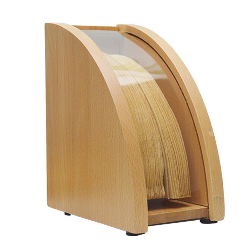 Hand-Drip Coffee Fir Paper Holder with Lid V60 Tapered Fir Paper Box Storage Rack Dust-Proof