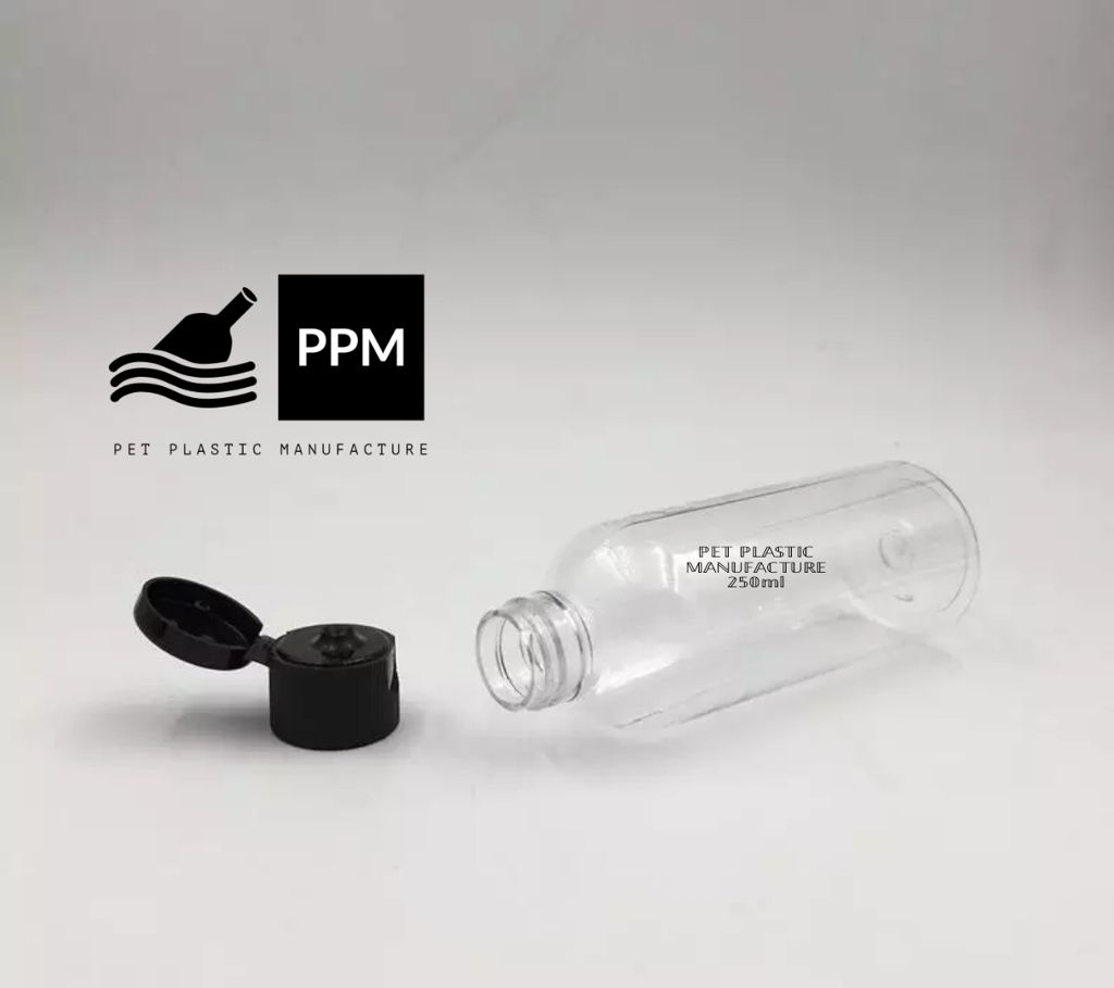 Plastic Oil Bottle Tiptop Cap 5 Piece Combo Pack 250Ml Transparent