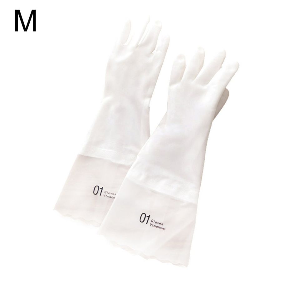 Household Cleaning Plush Translucent Rubber Gloves Waterproof Washing Car