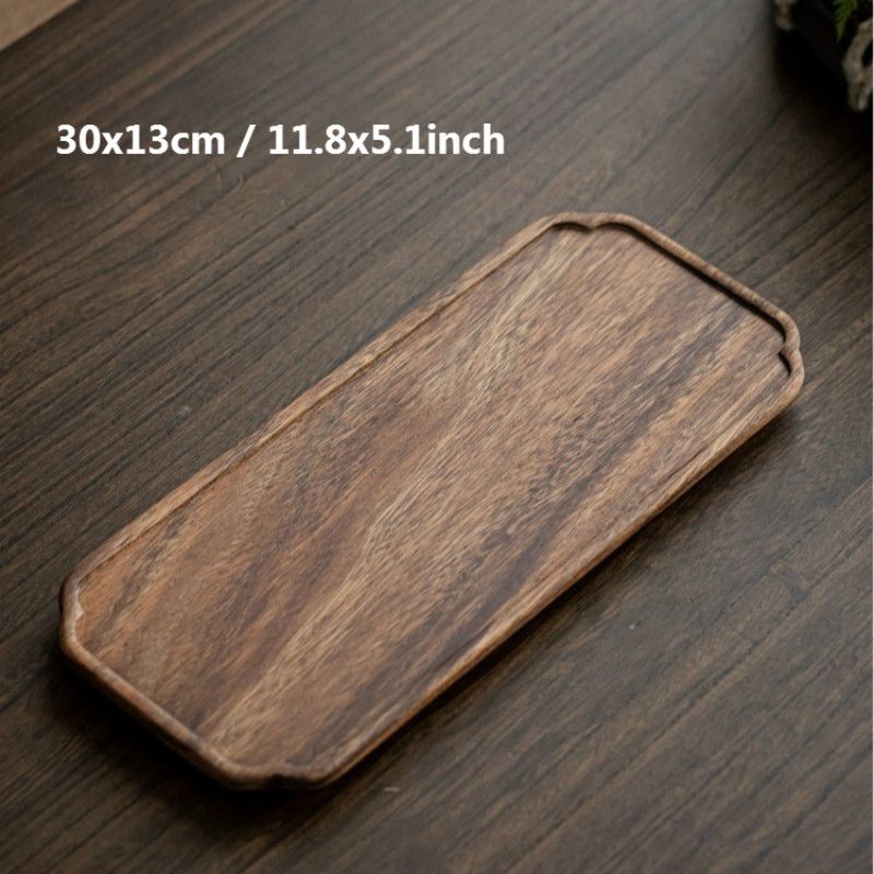 RHS Online Walnut Wood Board Wooden Simple Dessert Tray Food Tray Serving Tray Cake Snack Fruits Plate