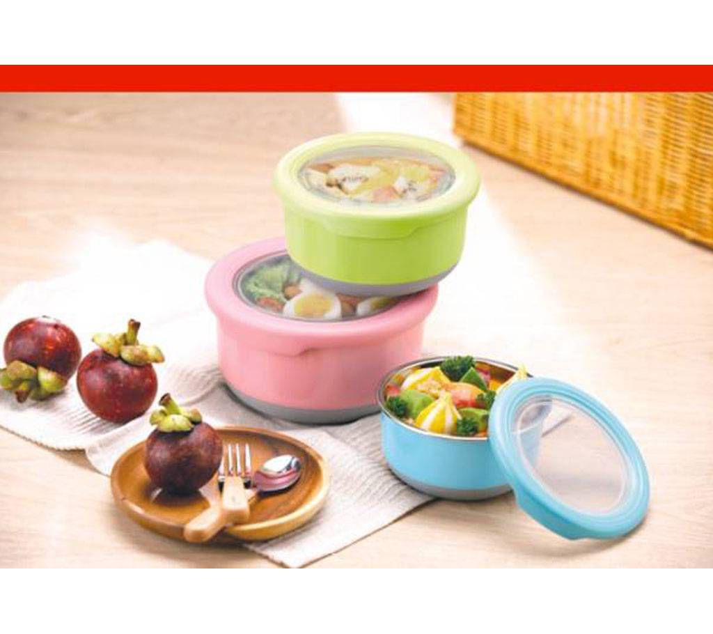 Round Stainless Steel Food Container