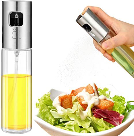 Olive Oil Dispenser for Cooking, Food Grade Glass Oil Spray, Clear Vinegar Bottle 3.4 fl oz Oil Dispenser for BBQ / Salad Making / Baking / Roasting / Grilling / Frying Kitchen. - 1.1