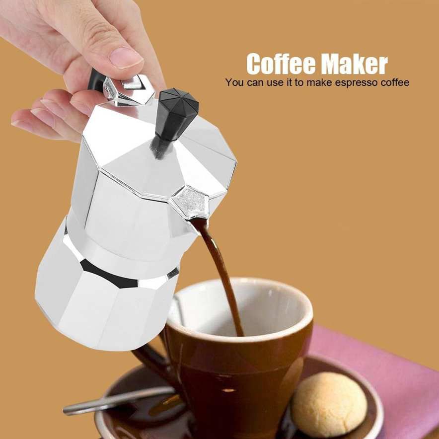 1cup 50ML Household Moka Coffee Maker Italian Pot Aluminum Stovetop Mocha Latte Espresso Percolator Cafetera