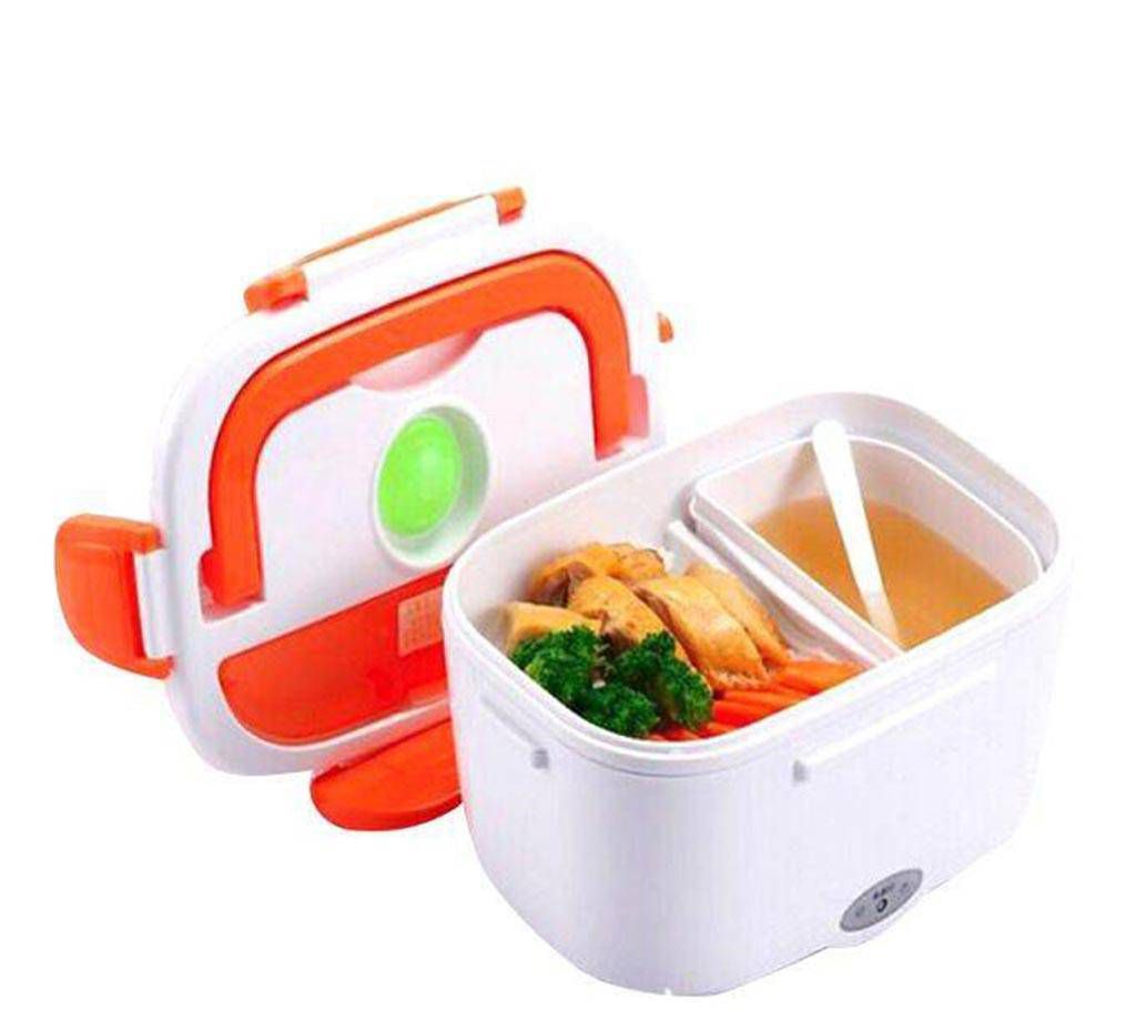 Portable Electric Lunch Box-white &orange