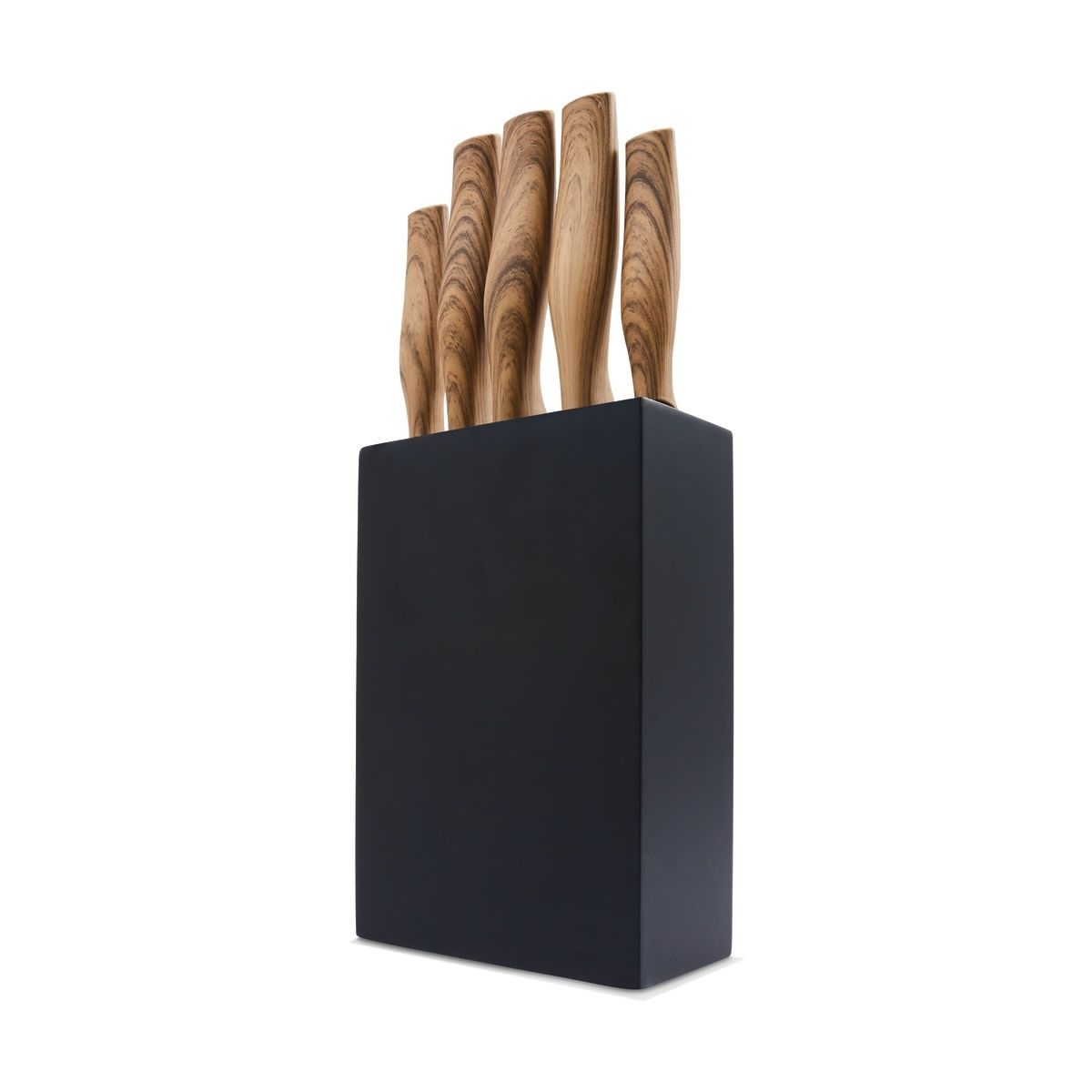 6 Piece Wood Look Knife Block