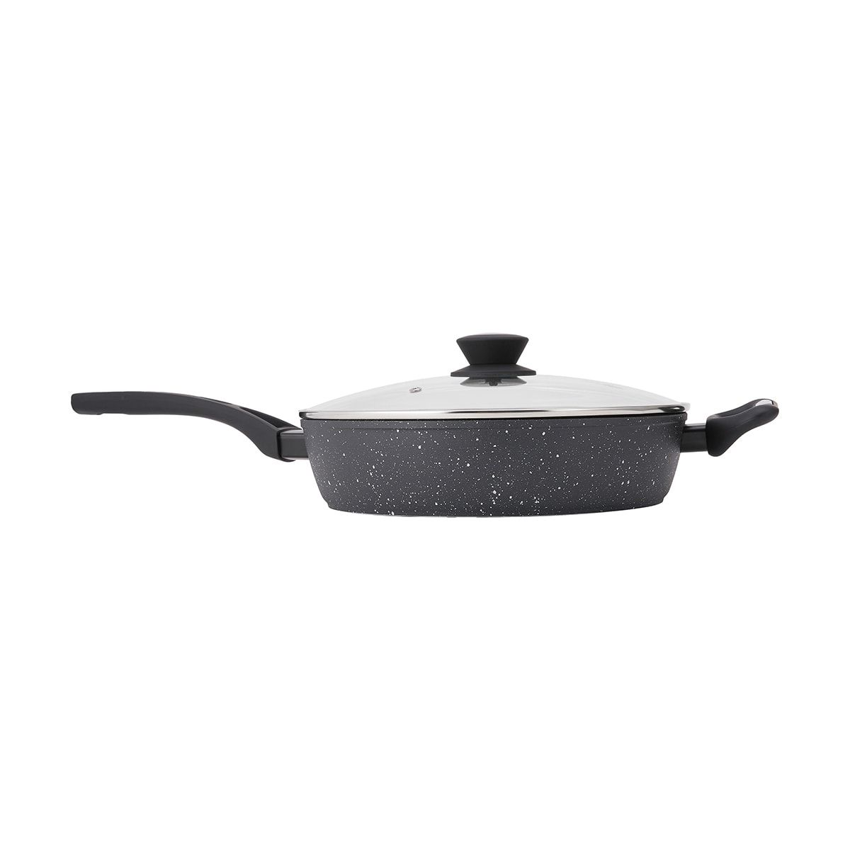 30cm Stone Blast Saute Pan - Black