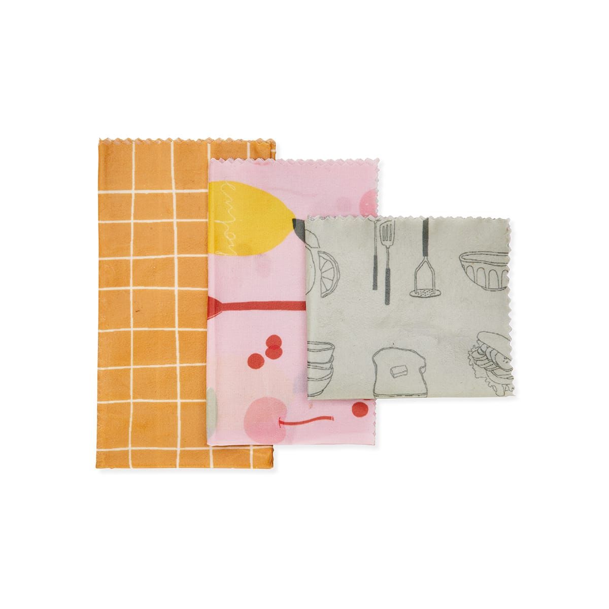Set of 3 Beeswax Food Wraps