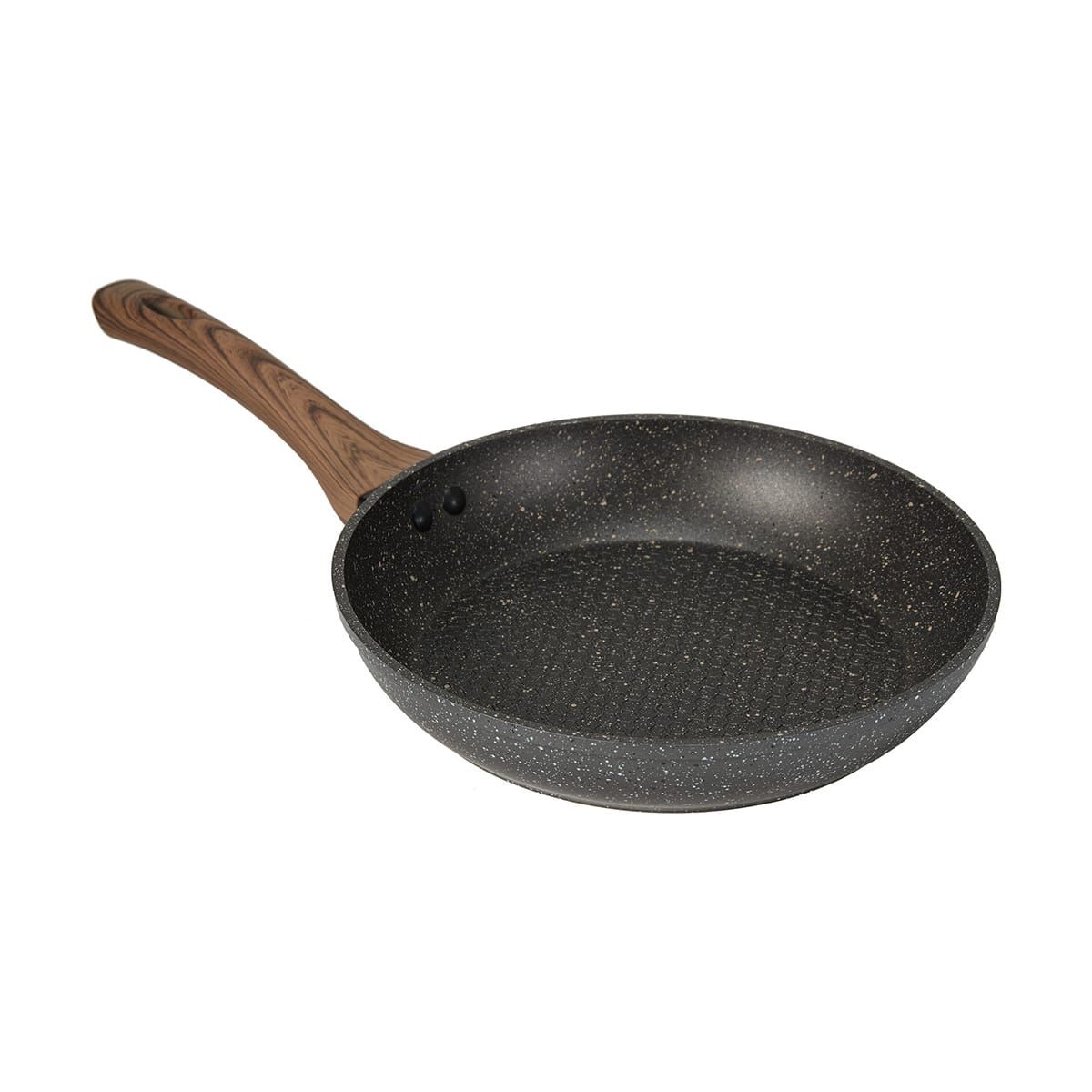 24cm Aluminium 4 Layer Non-Stick Frypan - Wood Look