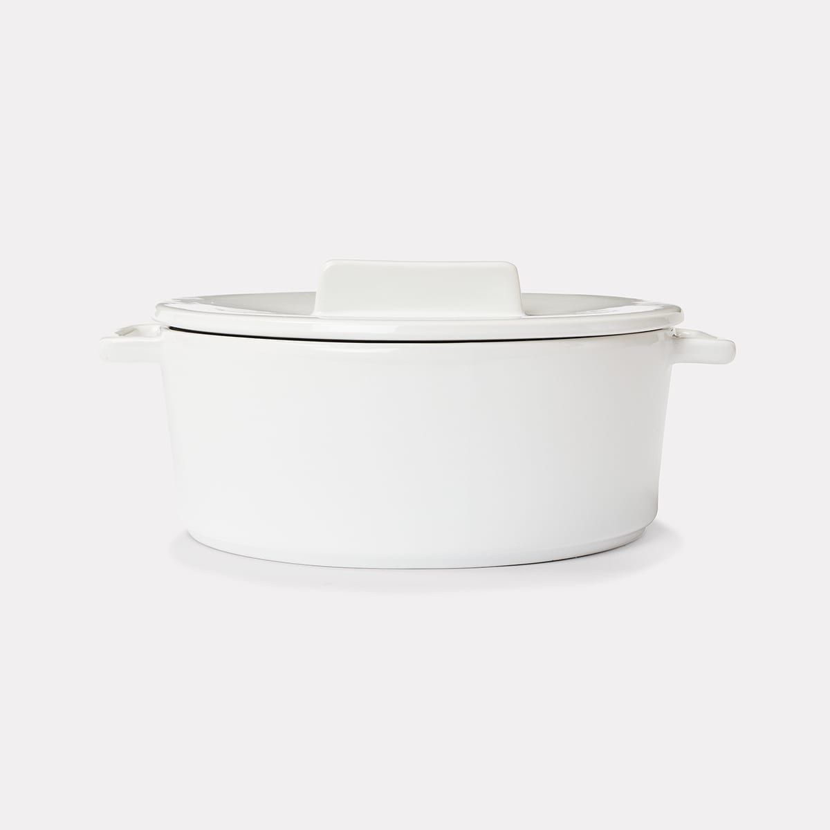 Round Casserole White