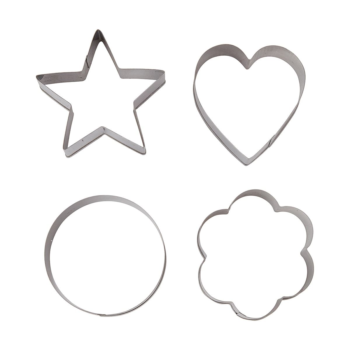 4 Piece Metal Cookie Cutter Set