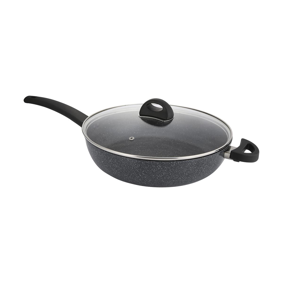 30cm Aluminium Saute Pan - Stone Grey