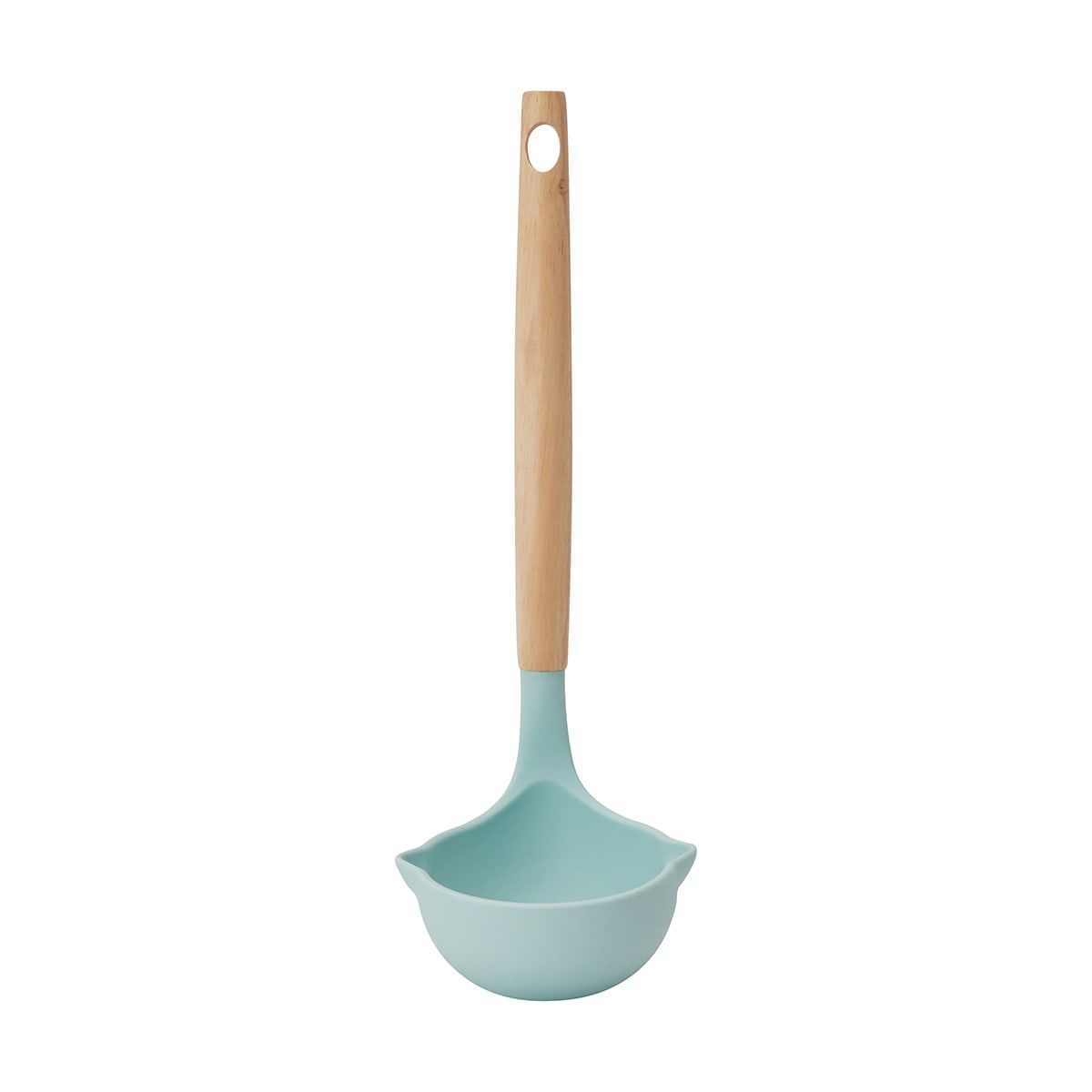 Wood and Silicone Ladle