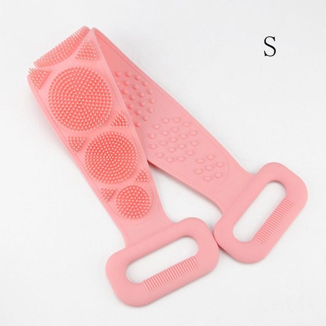 Silicone Gel Scrub Bath Brush Strip Mage Back Rubs Bathing Tape Long Back Rubbing Sided Silicone Scrub Body Skin Bathroom