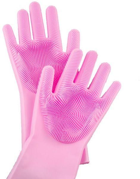 High Quality Silicone Dish Washing Kitchen Hand Gloves (Multicolor)