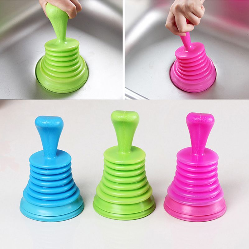 2019 Drain Cleaners Whoelsale Household Powerful Sink Drain Pipe Pipeline Dredge Suction Cup Toilet Plungers