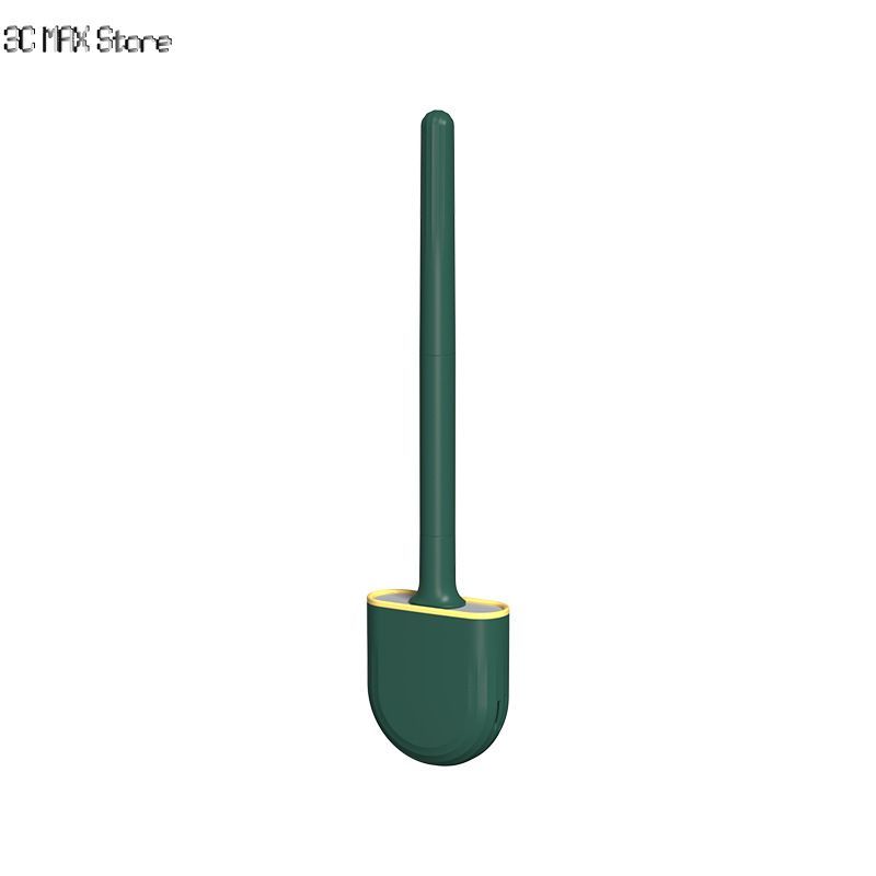 Silicone Toilet Brush with Toilet Brush Holder Cleaning Brush Set Wall Hanging TPR Toilet Brush Bathroom Tools professional design