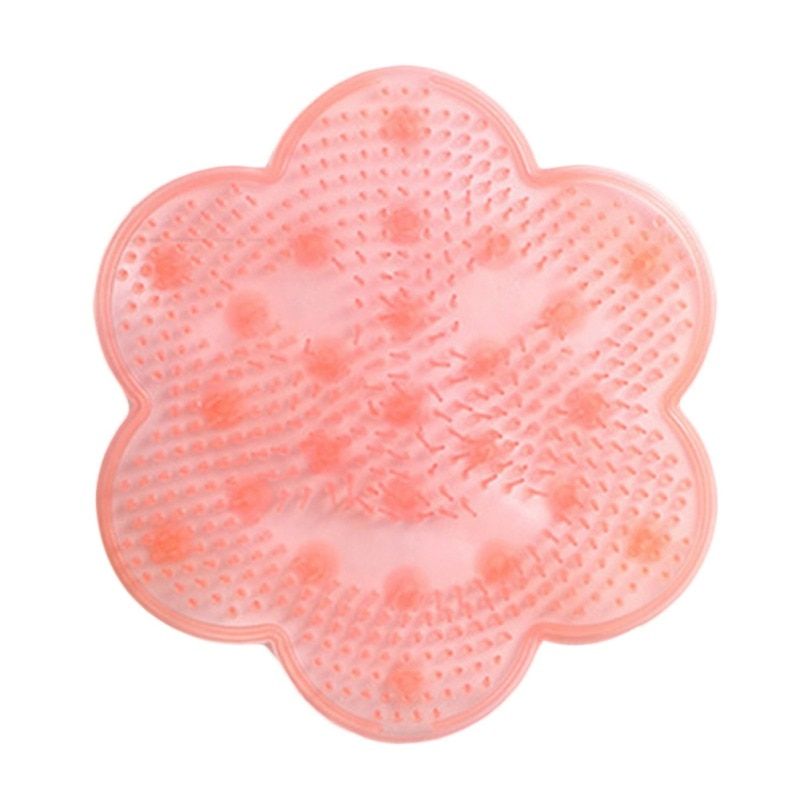 Lazy Bath Mage Pad Silicone Suction Cup Bathroom Shower Mat Non-slip Rug Home Relax Feet Dead Skin Remover Cleaning Brush