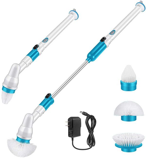 Electric Spin Scrubber Cleaning Brush Cordless Wireless Chargeable Bathroom Cleaner Household Cleaning Tool for Kitchen Bathroom