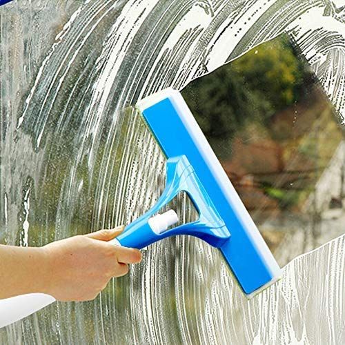 Glass Cleaning Wiper With Water Spray Spout For Car And Home Use (Multi-Color)
