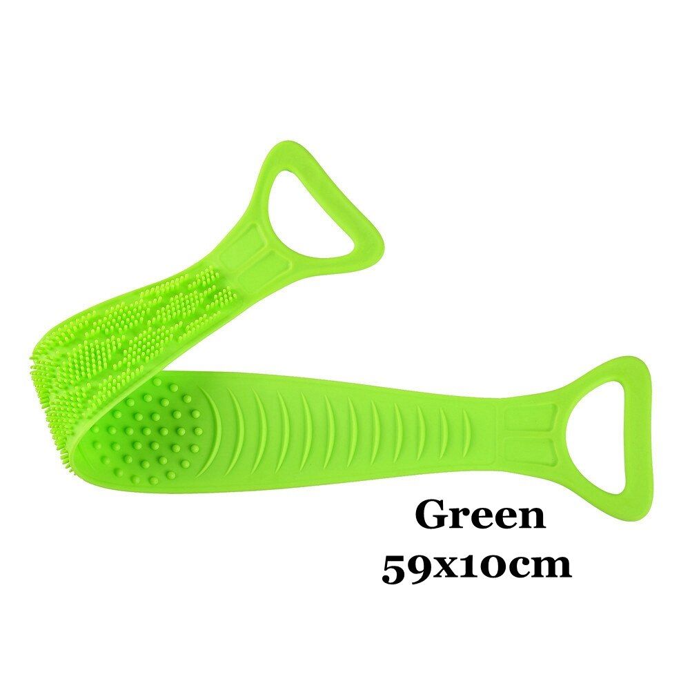 1PC Silicone Scrub Bath Brush Strip Mage Back Rubs Bathing Tape Artifact Rub The Ash Brush Dual Sided Rubbing Back Scrubber