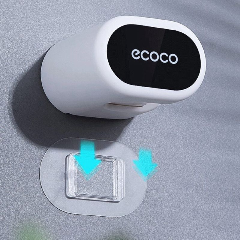 Ecoco 2X Mop Broom Holder Perforated Free Wall-Mounted Household Blue