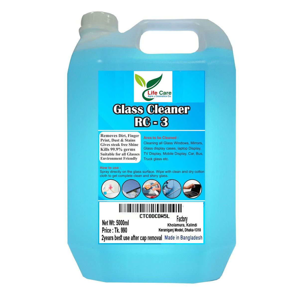 Life Care Glass Cleaner 5 Litre
